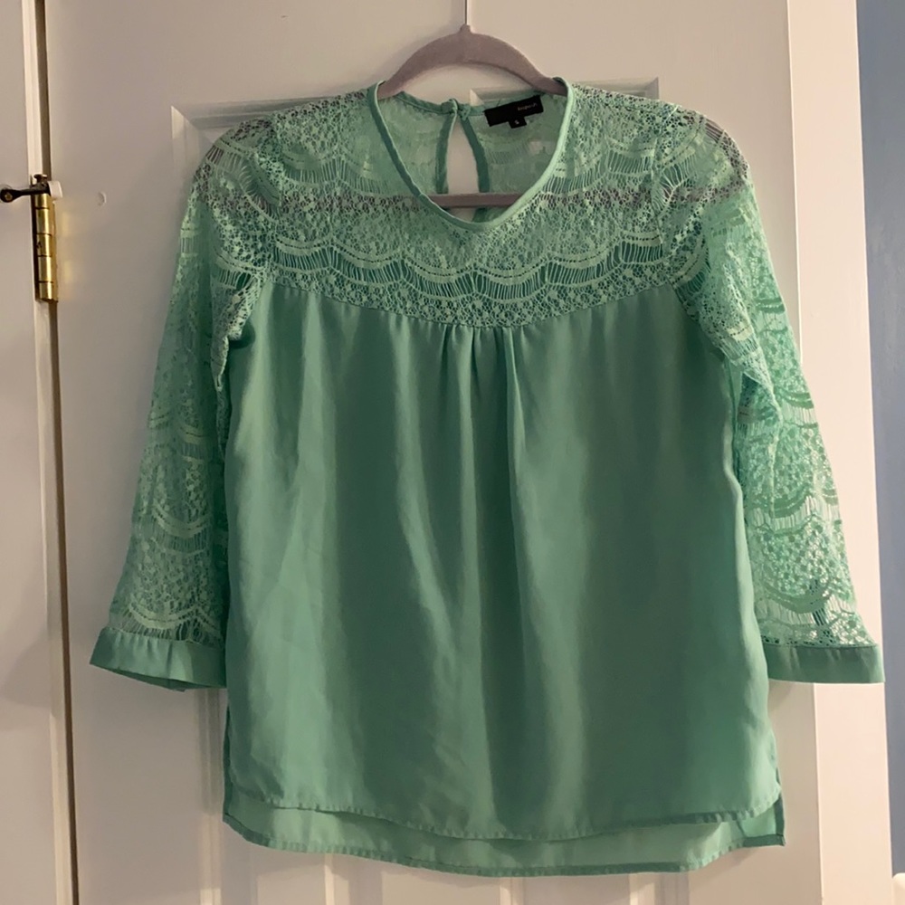 Aqua Lace Blouse